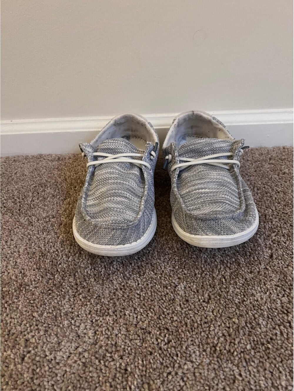 Hey Dude shoes womens Wendy Sox grey/white size 7